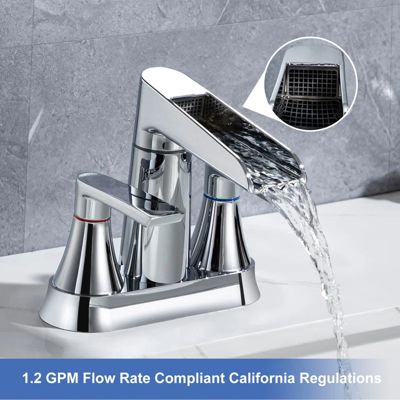 2-Handle Centerset Bathroom Faucet with Drain Assembly (S3005)