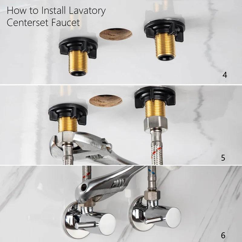 RX3005 Centerset Faucet Bathroom Faucet with Drain Assembly