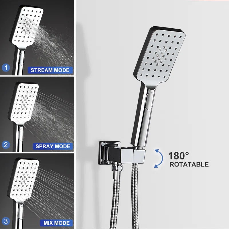 Rainlex shower system with easy installation with different modes 