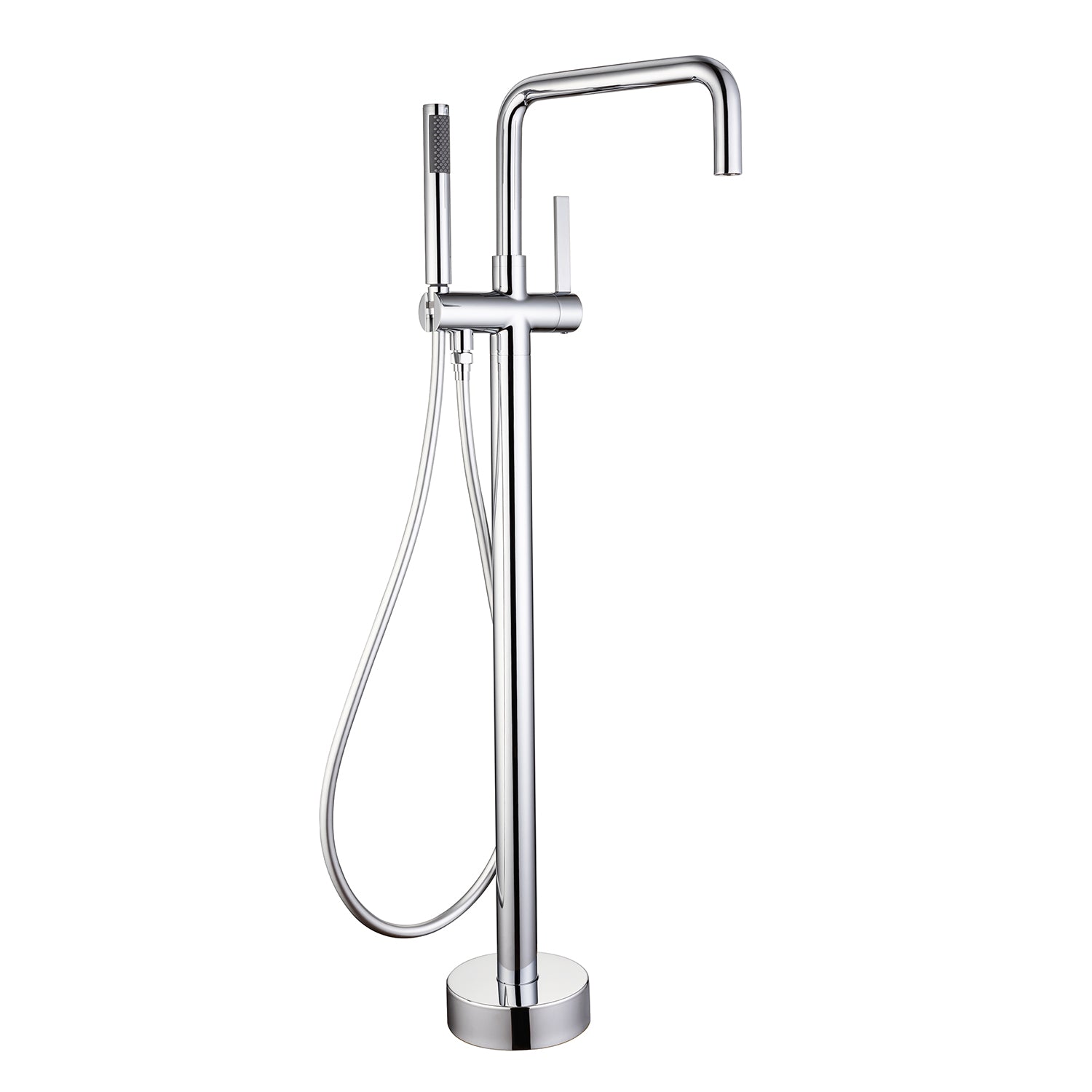 Single-Handle Floor-Mount Clawfoot Tub Faucet with Handheld Shower (S8008)