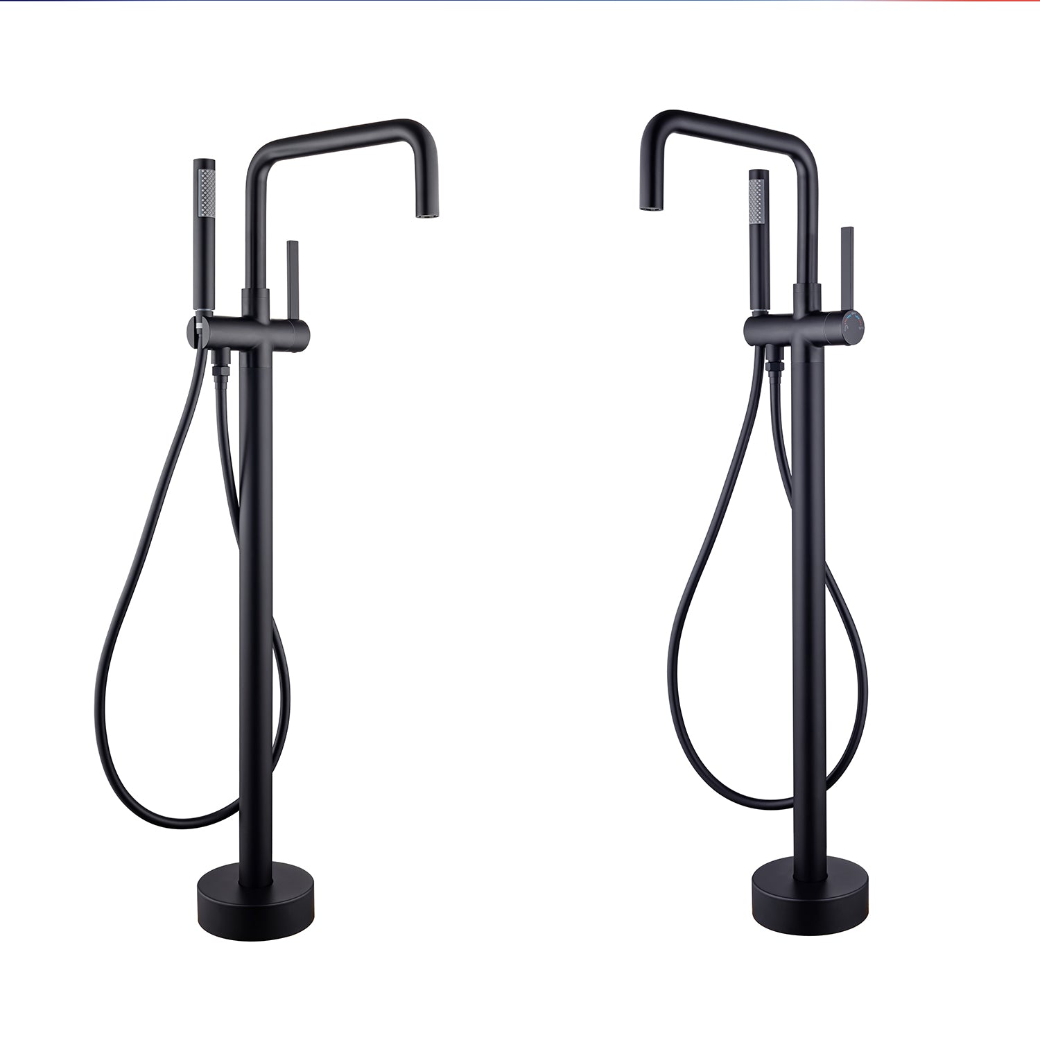 Single-Handle Floor-Mount Clawfoot Tub Faucet with Handheld Shower (S8008)