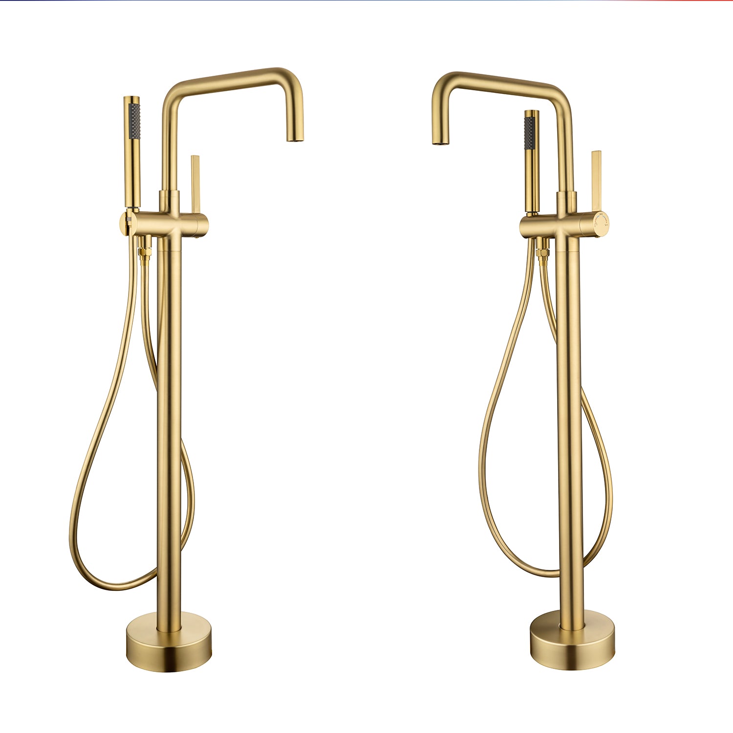 Single-Handle Floor-Mount Clawfoot Tub Faucet with Handheld Shower (S8008)