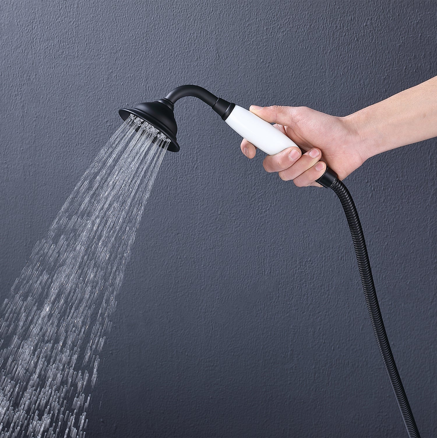 Robinet de baignoire à poignée unique monté au sol avec douche à main RX8009 