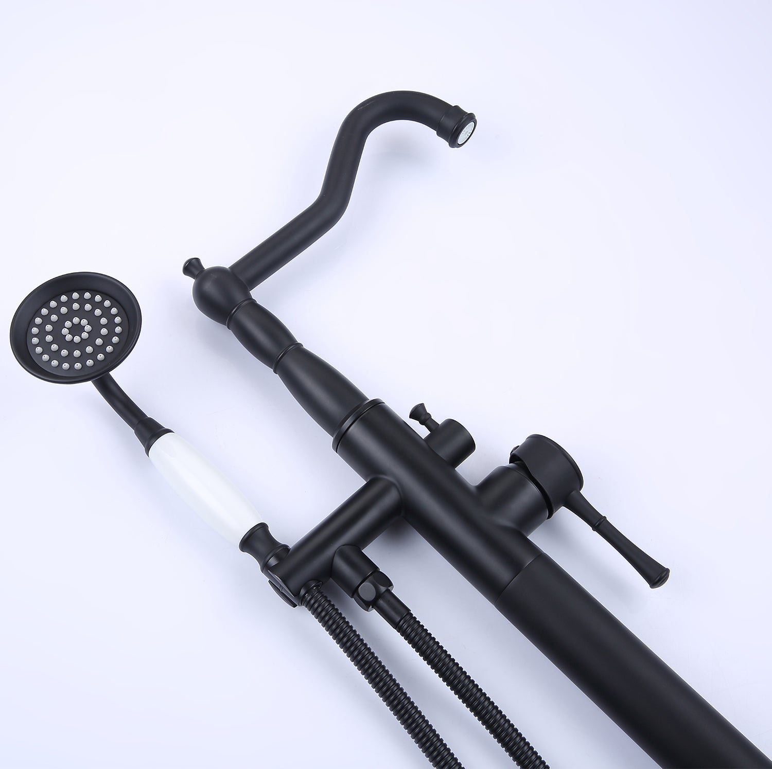 Single Handle Floor Mounted Clawfoot Tub Faucet with Handheld Shower RX8009