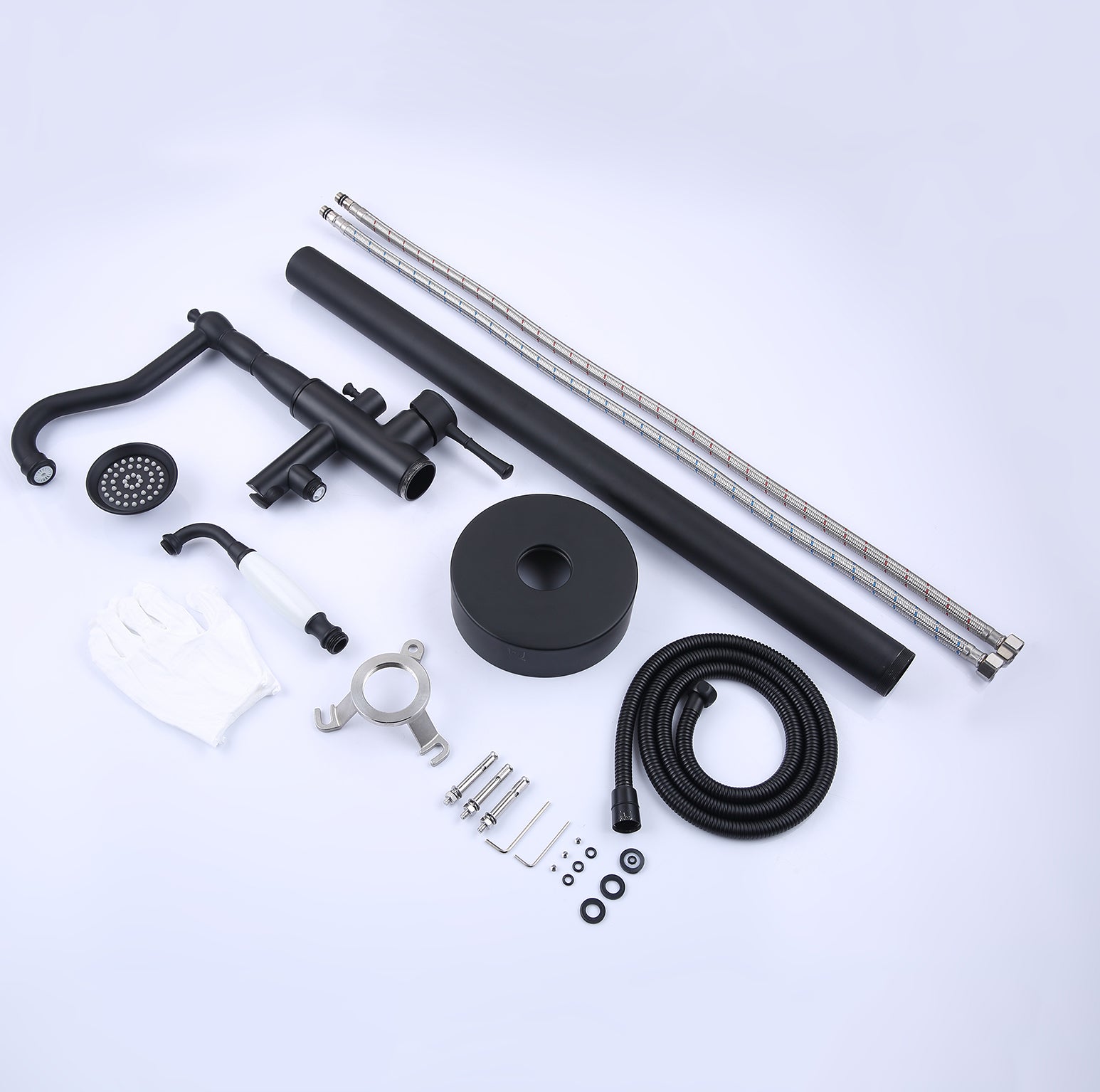 Single Handle Floor Mounted Clawfoot Tub Faucet with Handheld Shower RX8009