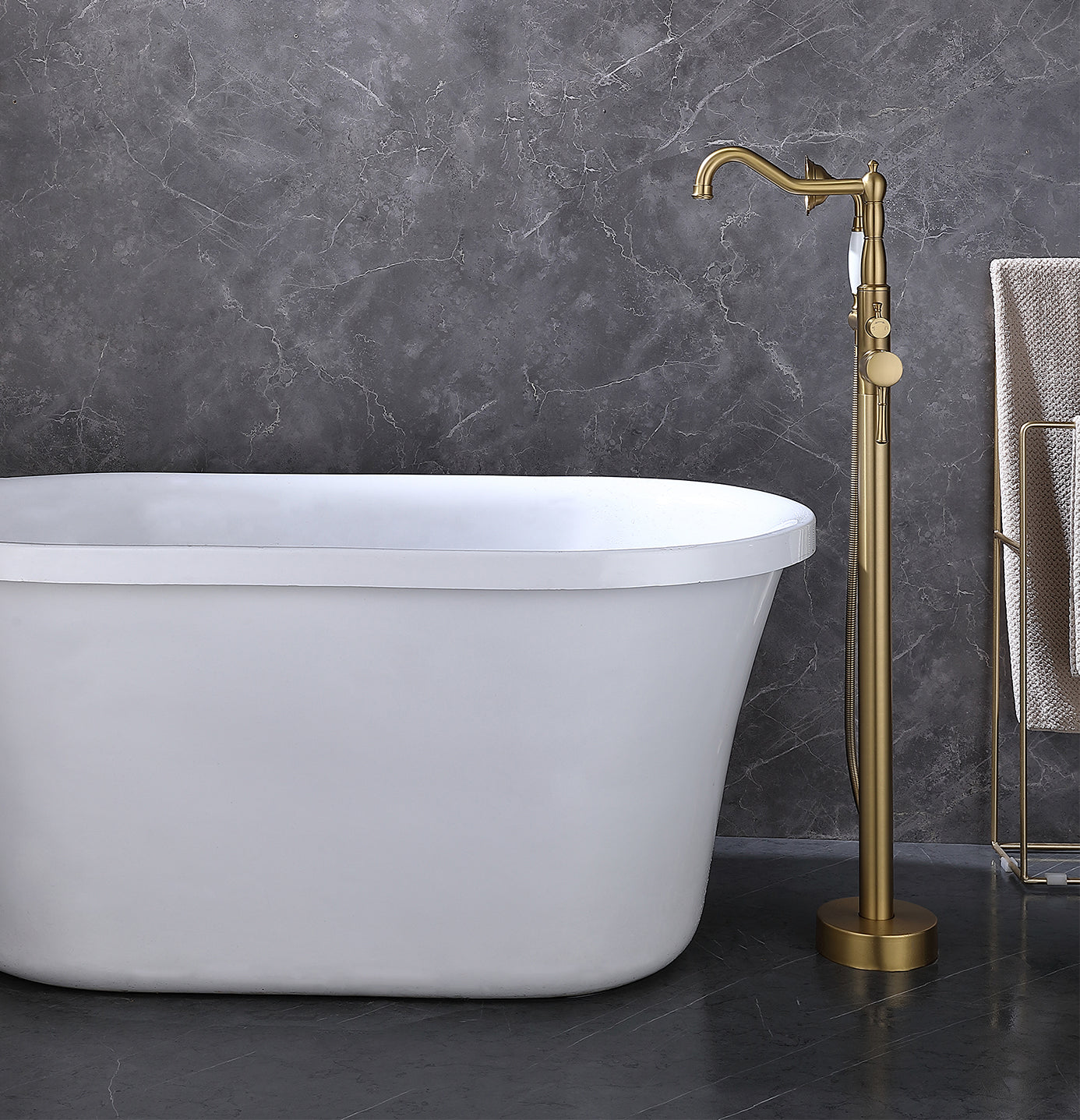 Tub Faucet with Handheld Shower 