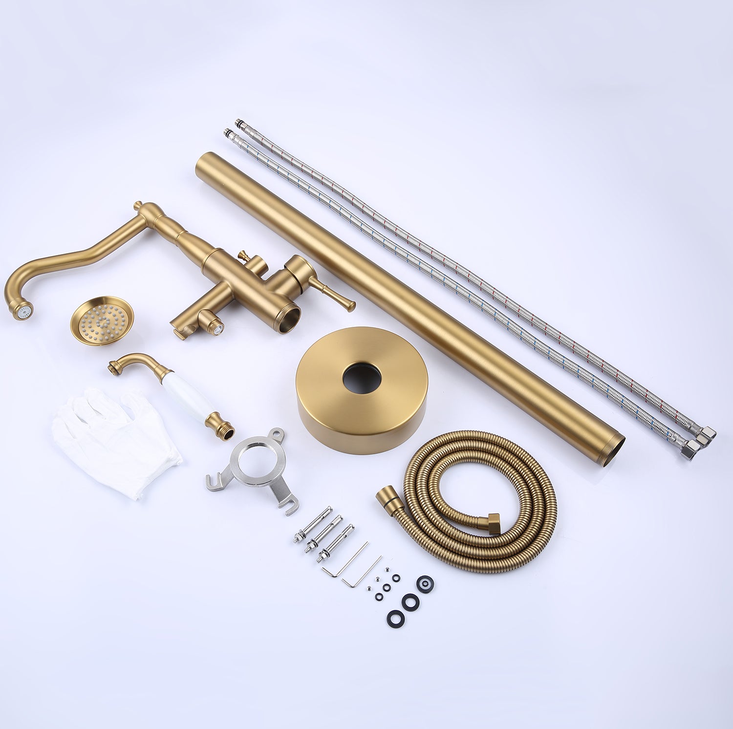 Single Handle Floor Mounted Clawfoot Tub Faucet with Handheld Shower RX8009