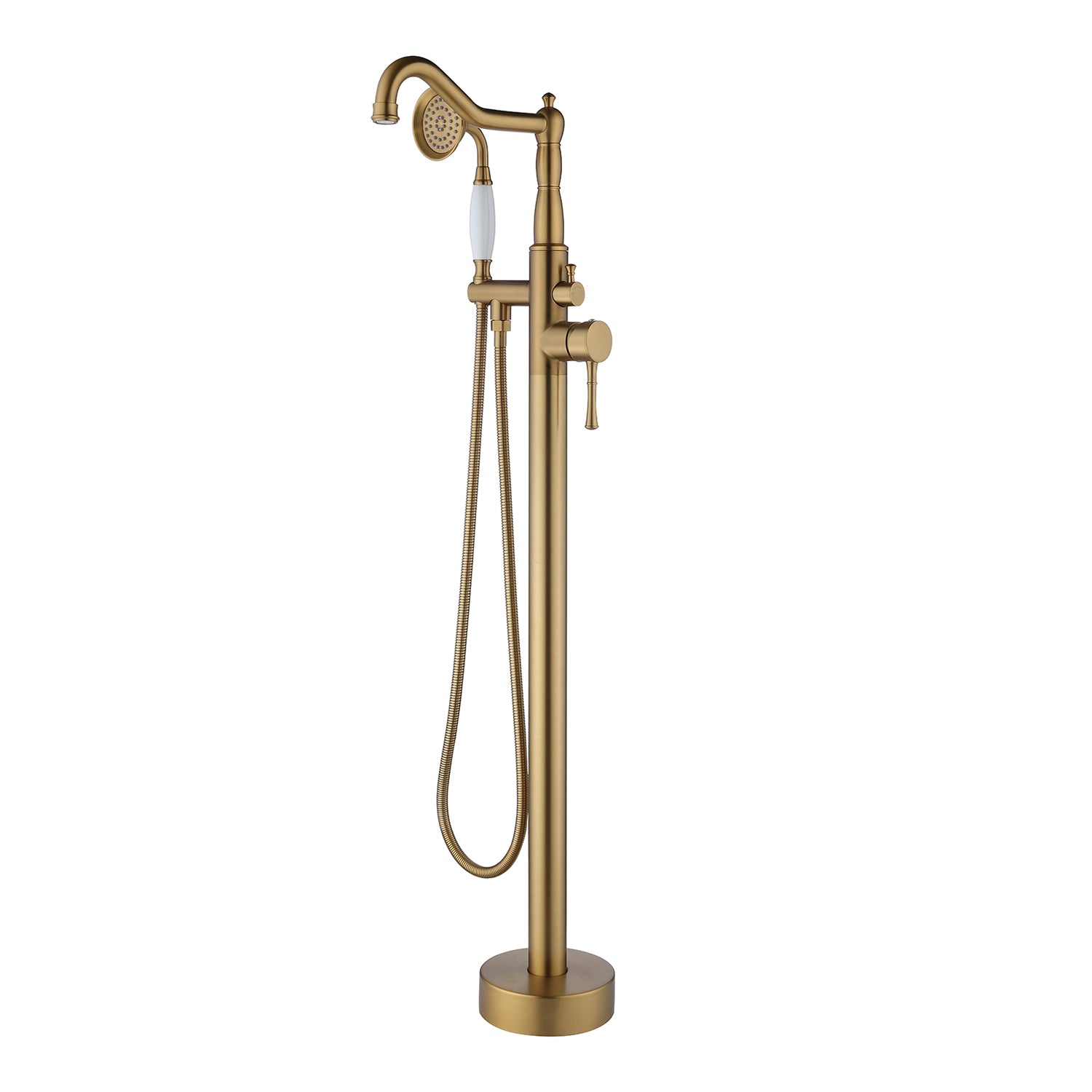 Single Handle Floor Mounted Clawfoot Tub Faucet with Handheld Shower RX8009