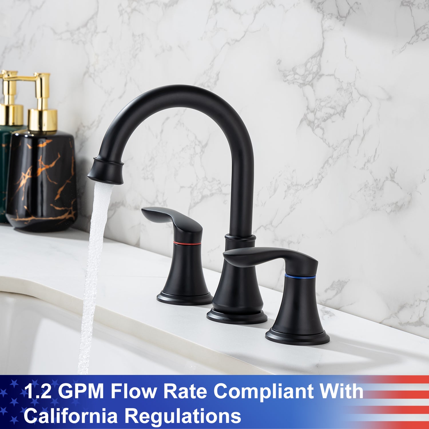 2-Handle Widespread Bathroom Faucet with Drain Assembly, Chrome