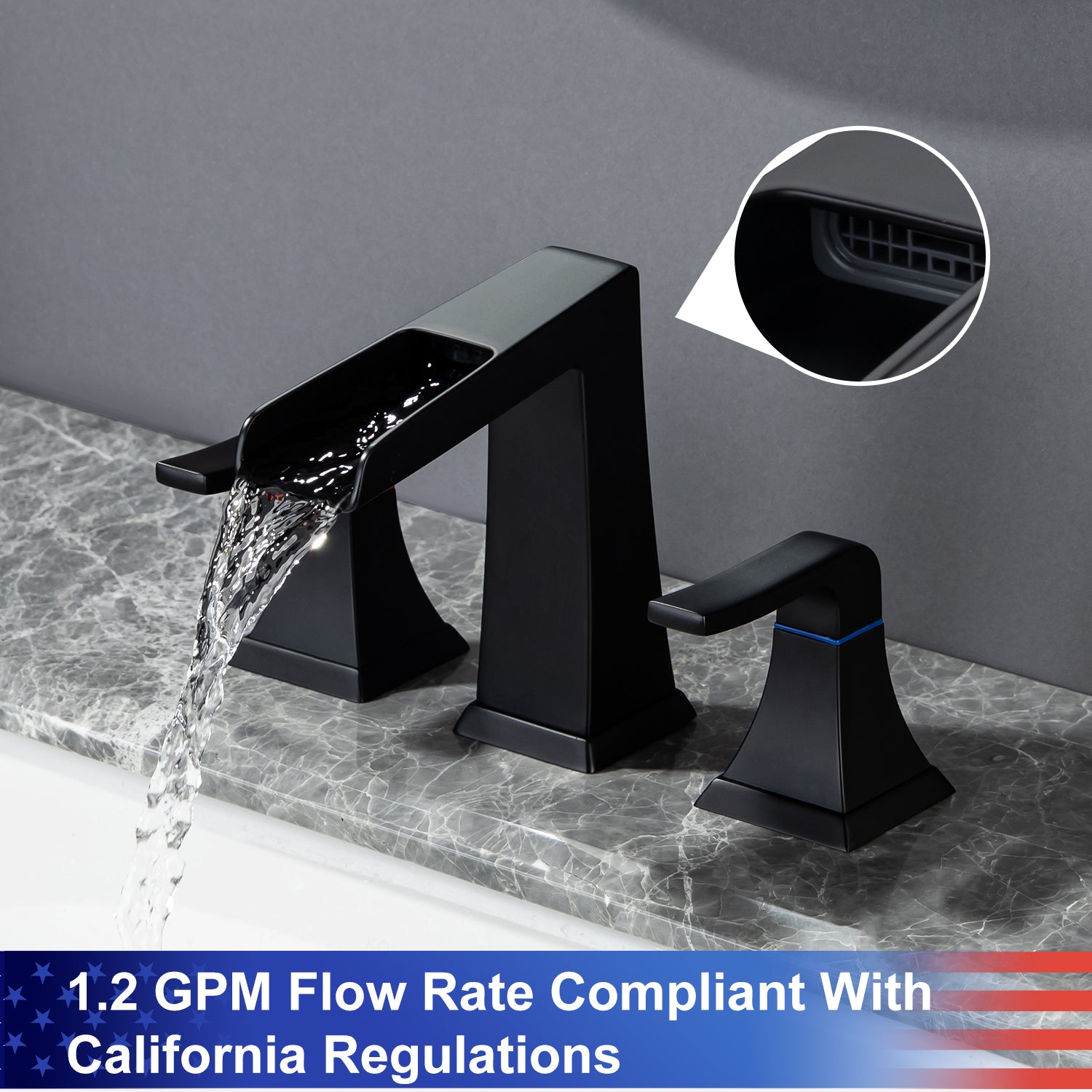 2-Handle Widespread Bathroom Faucet with Drain Assembly (S83002)
