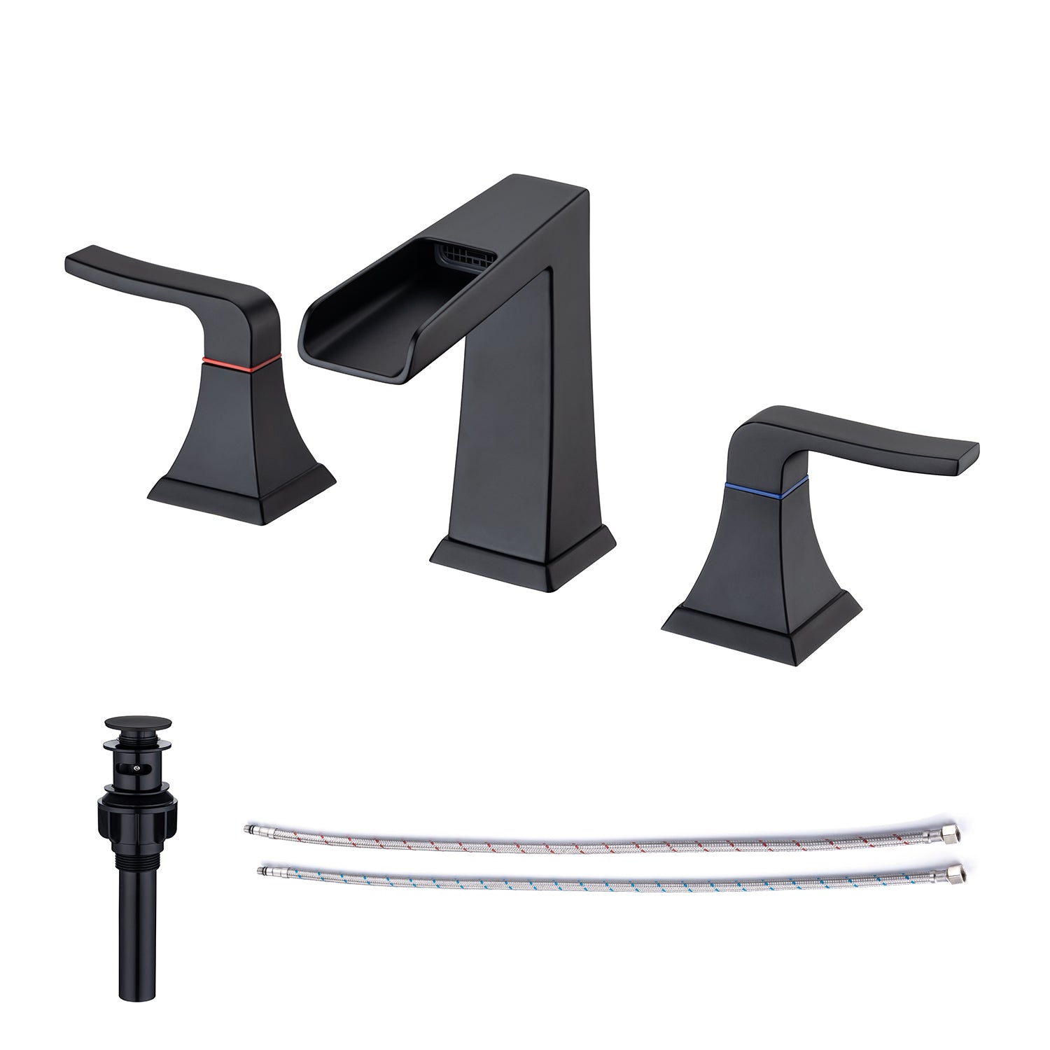 2-Handle Widespread Bathroom Faucet with Drain Assembly (S83002)