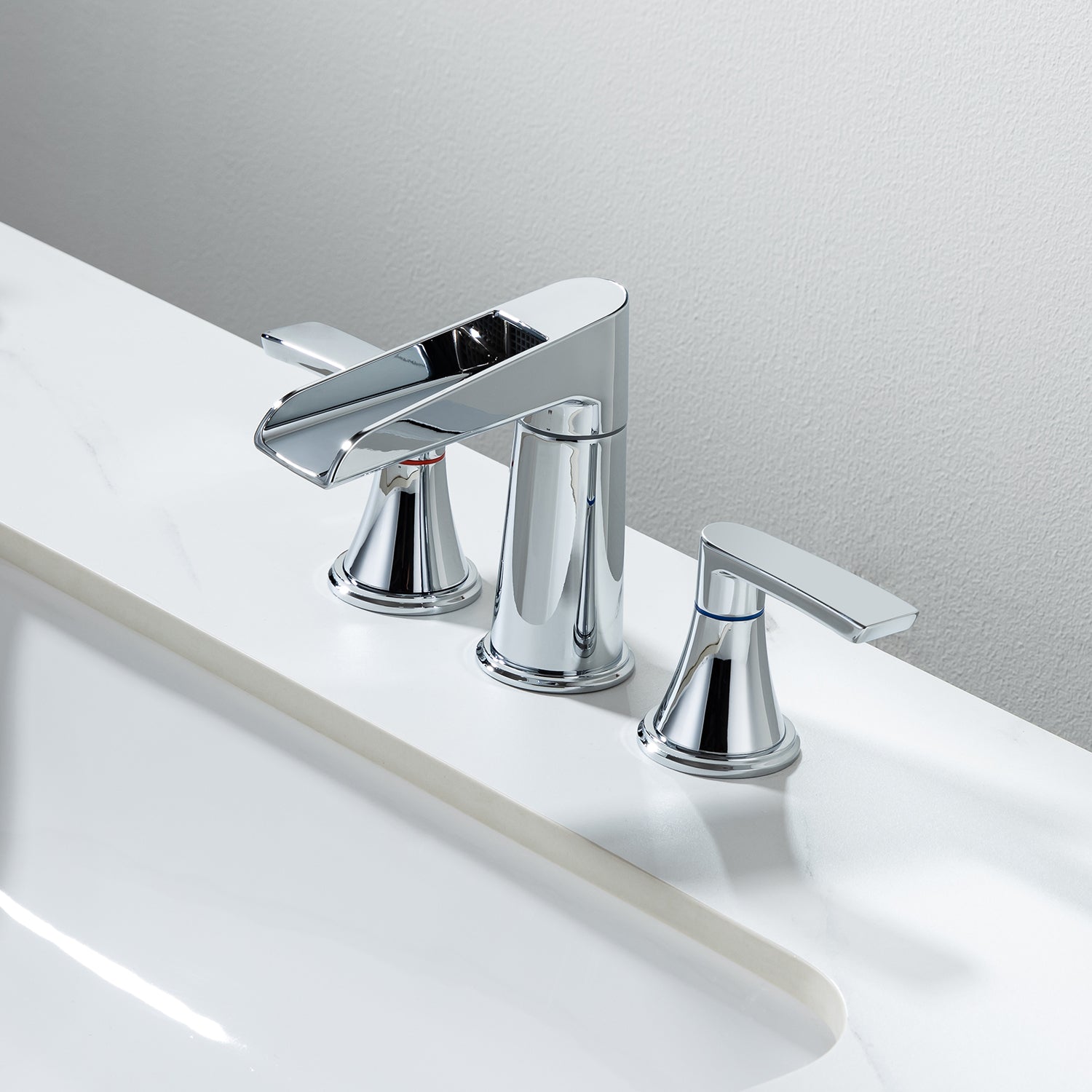 Robinet de salle de bain à 2 poignées avec ensemble de vidange RX83005