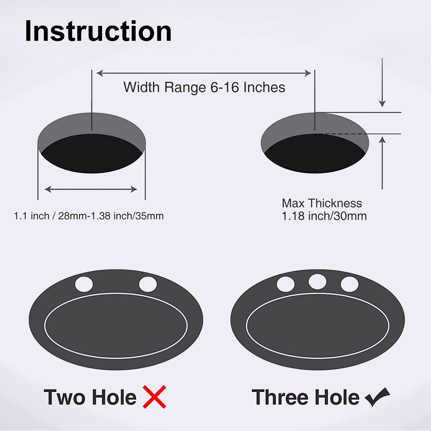 2-Handle Widespread Bathroom Faucet with Drain Assembly (S83007)