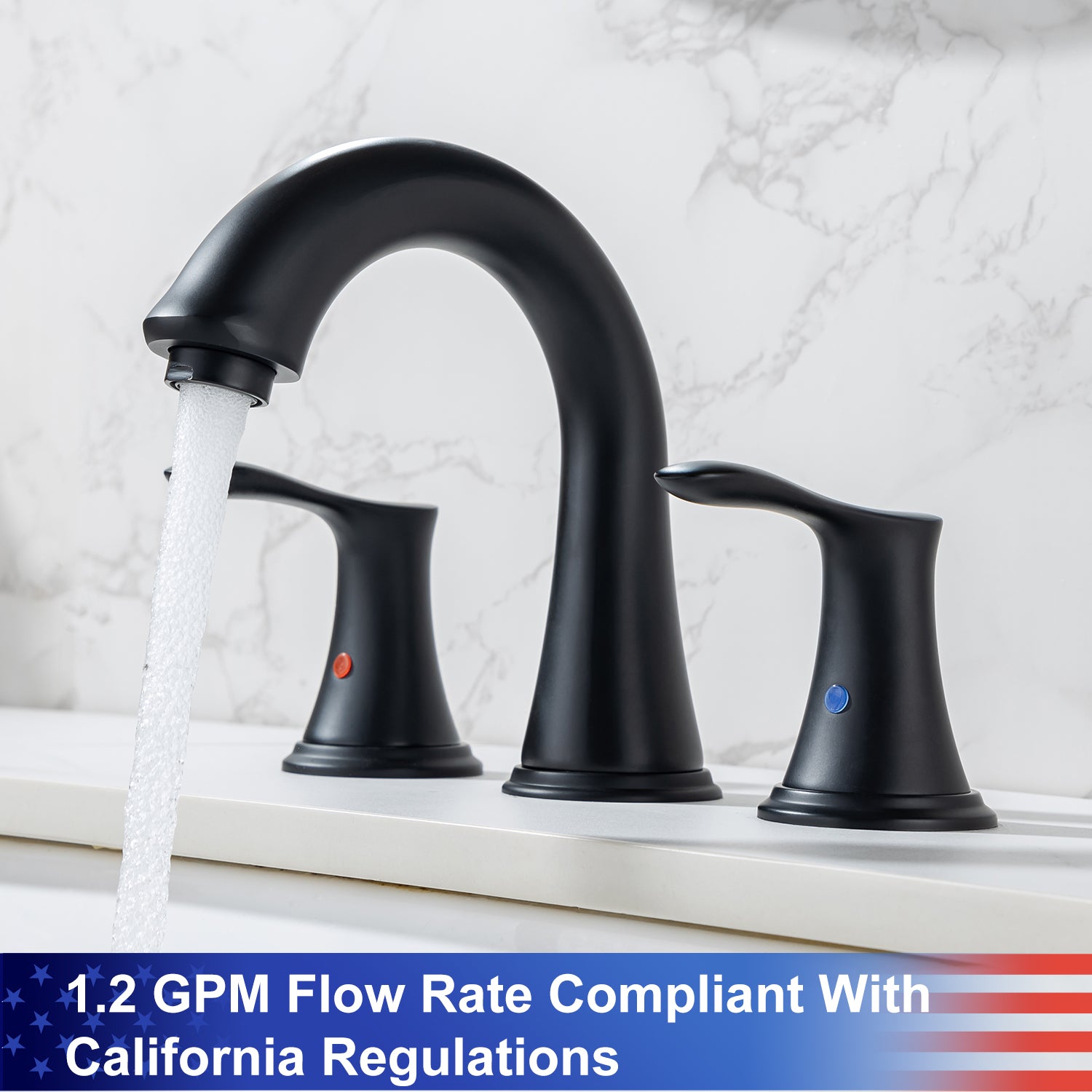 2-Handle Widespread Bathroom Faucet with Drain Assembly (S83007)