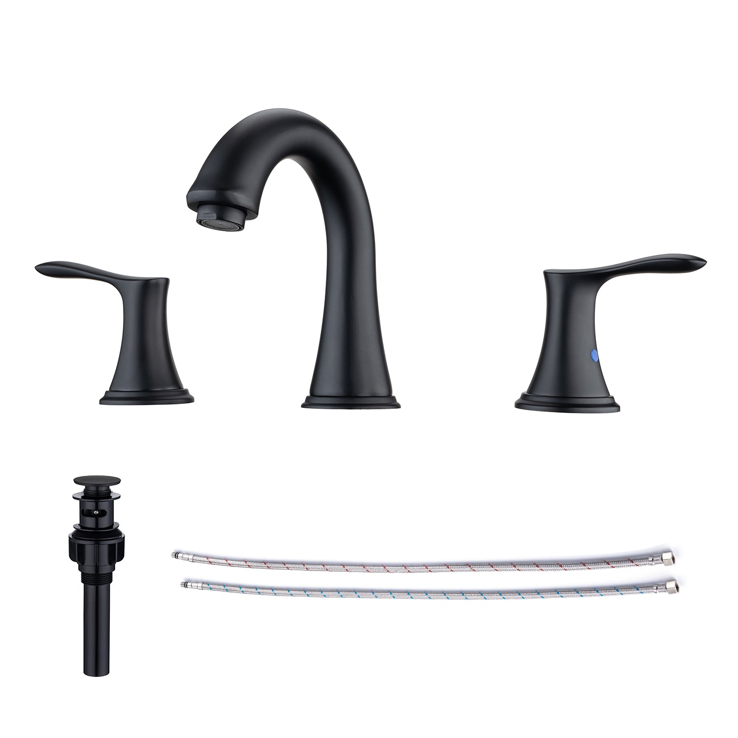 Widespread Faucet 2-handle Bathroom Faucet with Drain Assembly RX83007