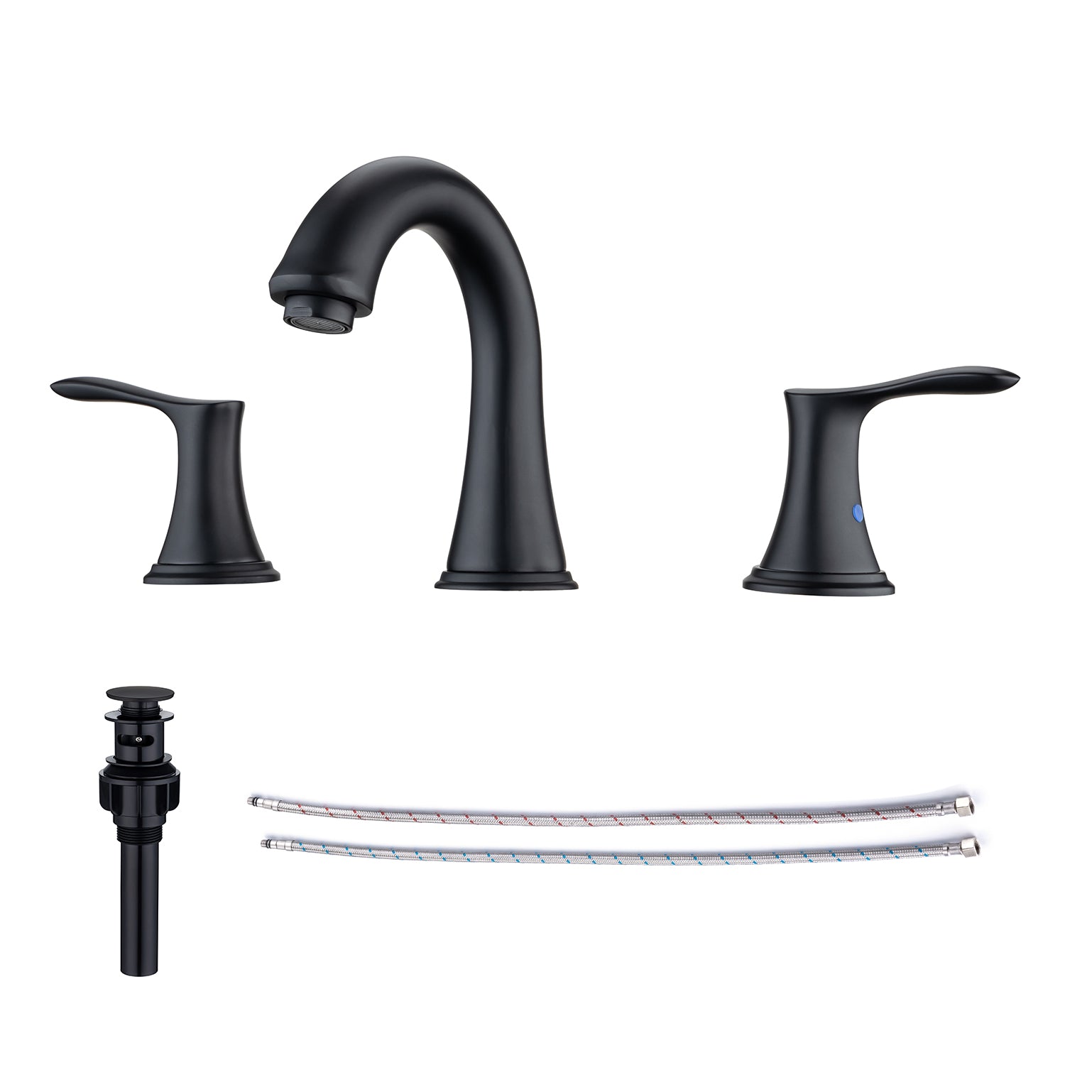 2-Handle Widespread Bathroom Faucet with Drain Assembly (S83007)