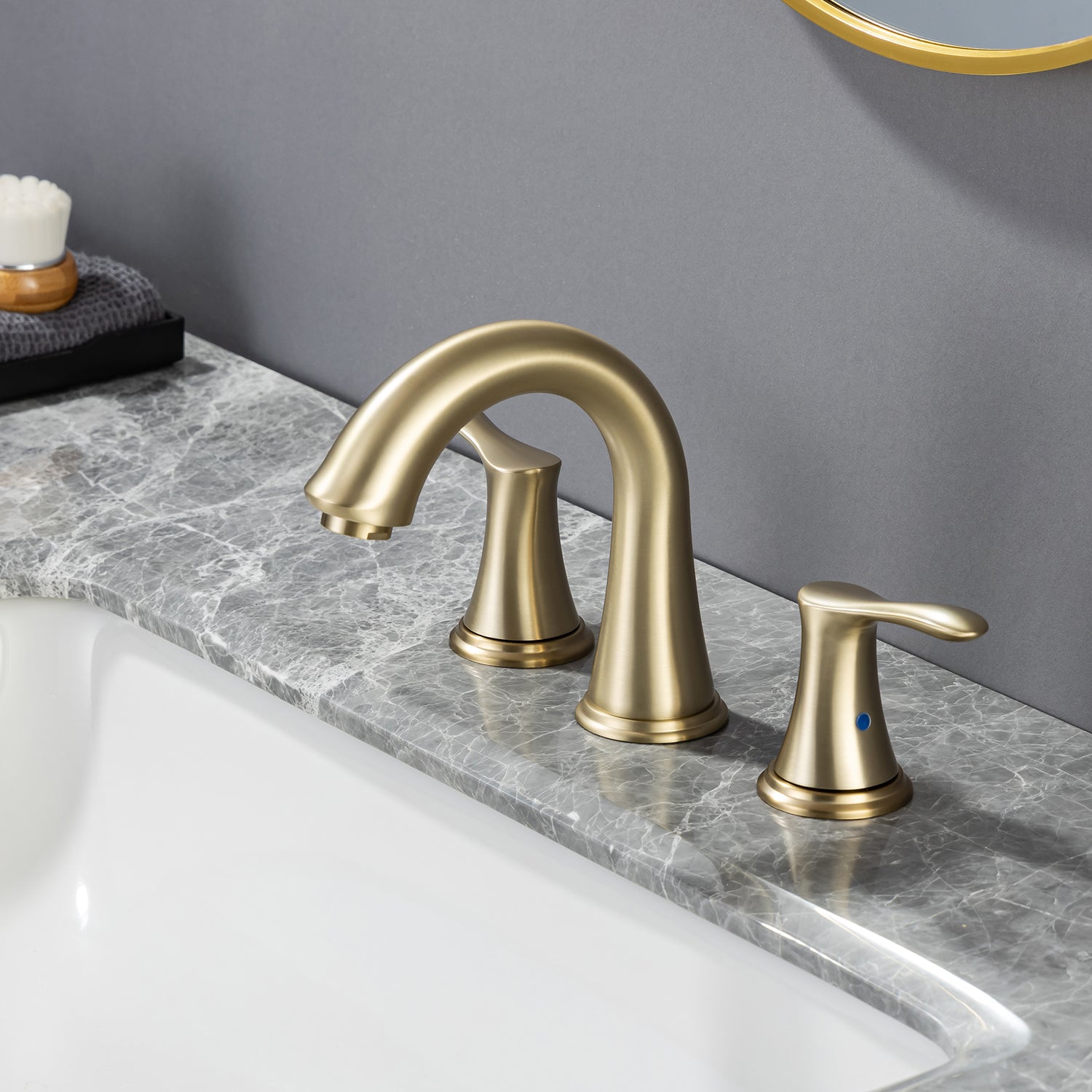 2-Handle Widespread Bathroom Faucet with Drain Assembly (S83007)