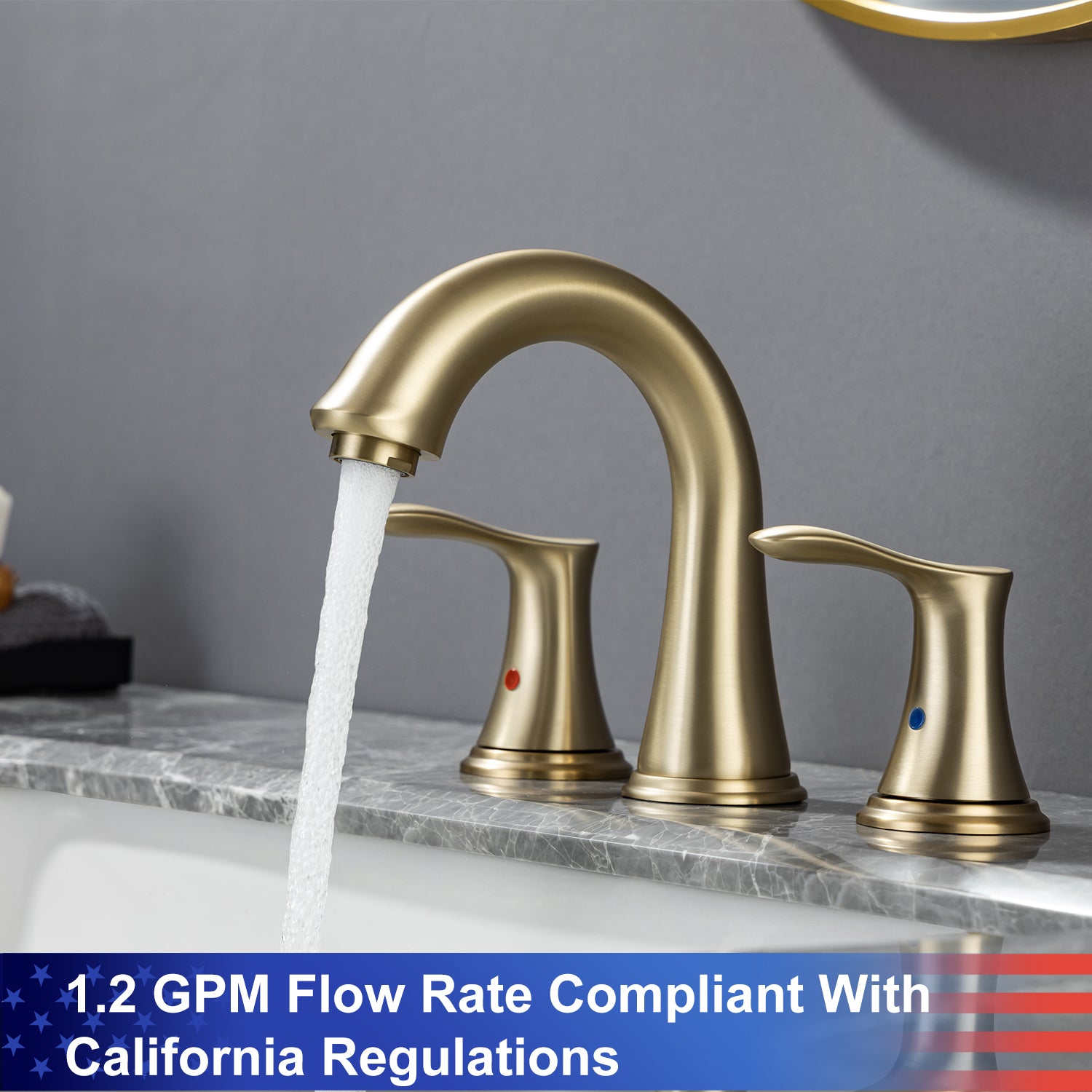 2-Handle Widespread Bathroom Faucet with Drain Assembly (S83007)