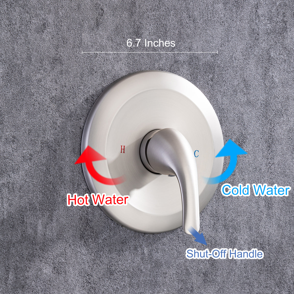Robinet de douche avec valve brute RX92101-6