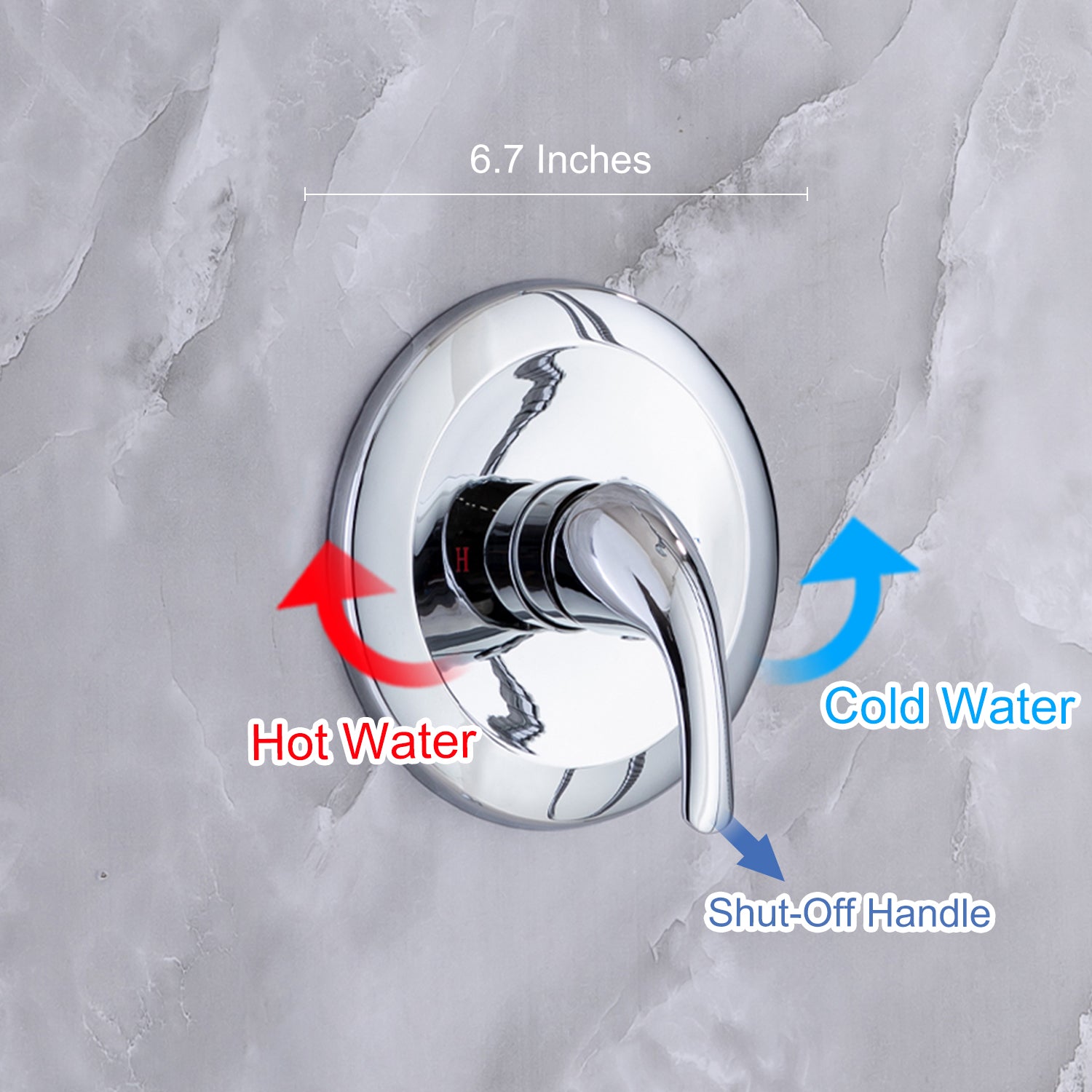 Robinet de douche avec valve brute RX92101-6