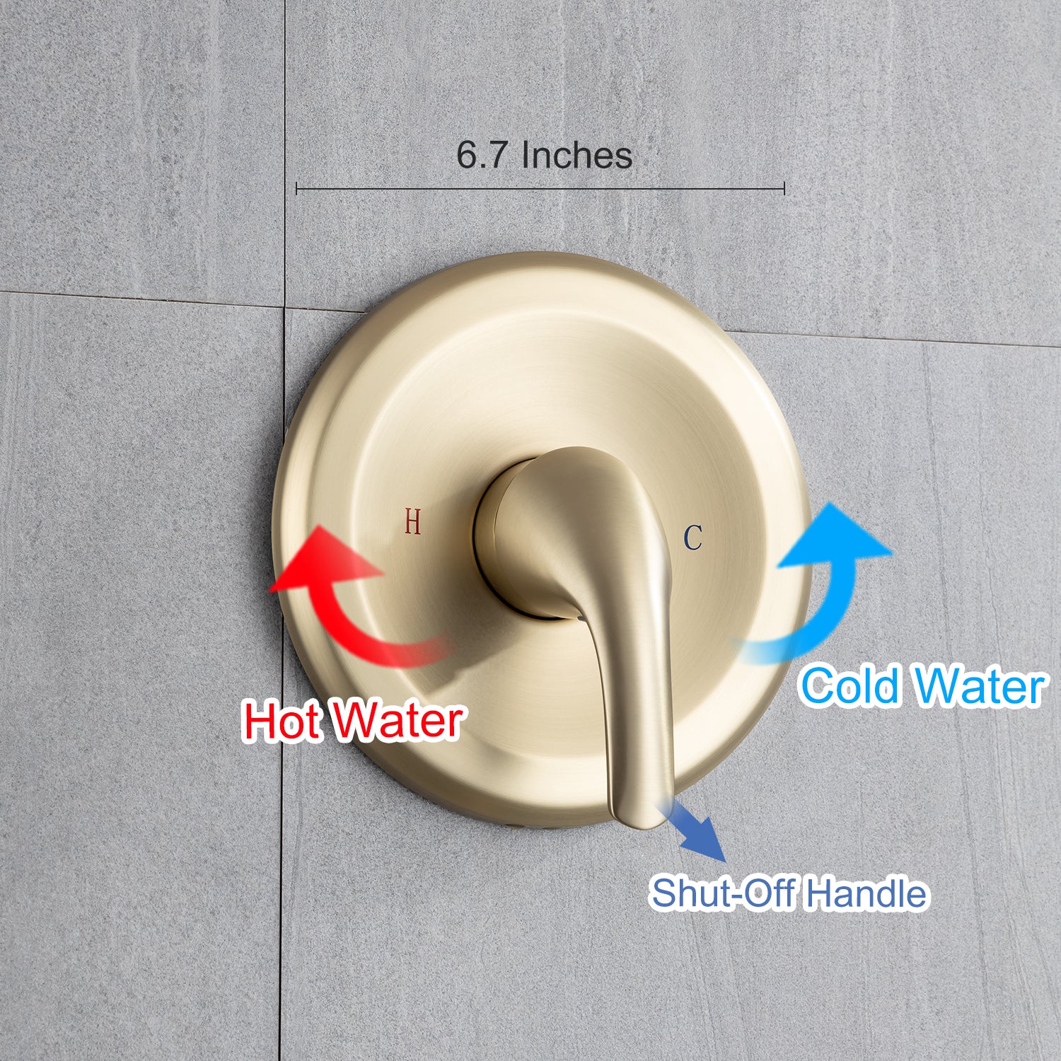 Robinet de douche avec valve brute RX92101-6
