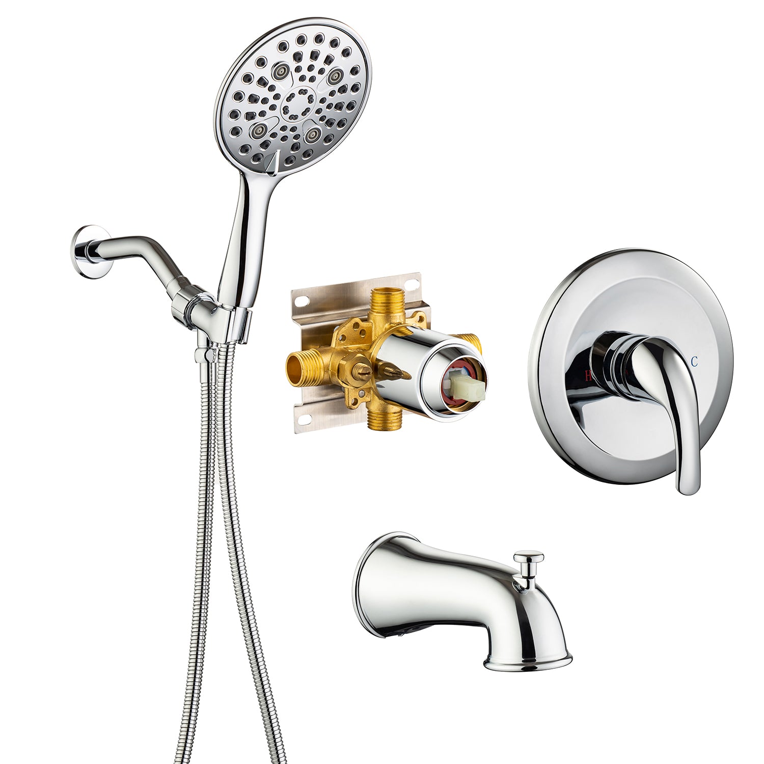 Tub and Shower System with Rough-in Valve (S92102)