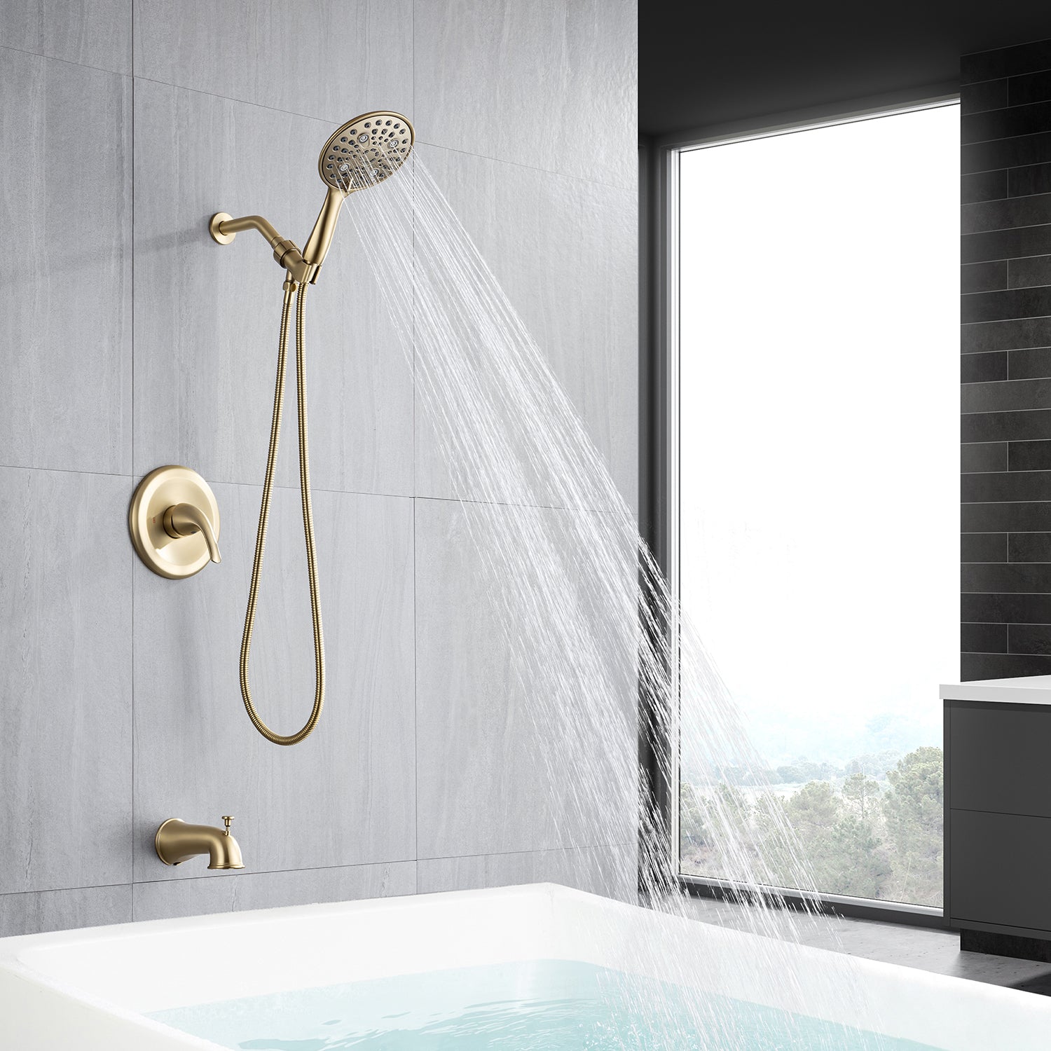 Tub and Shower System with Rough-in Valve (S92102)