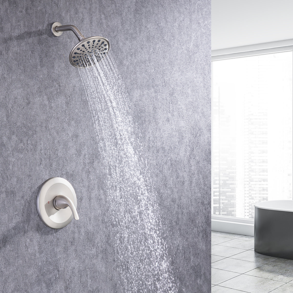 RAINLEX 6-Spray Wall-Mount Shower System with Rough-In Valve (S92201)