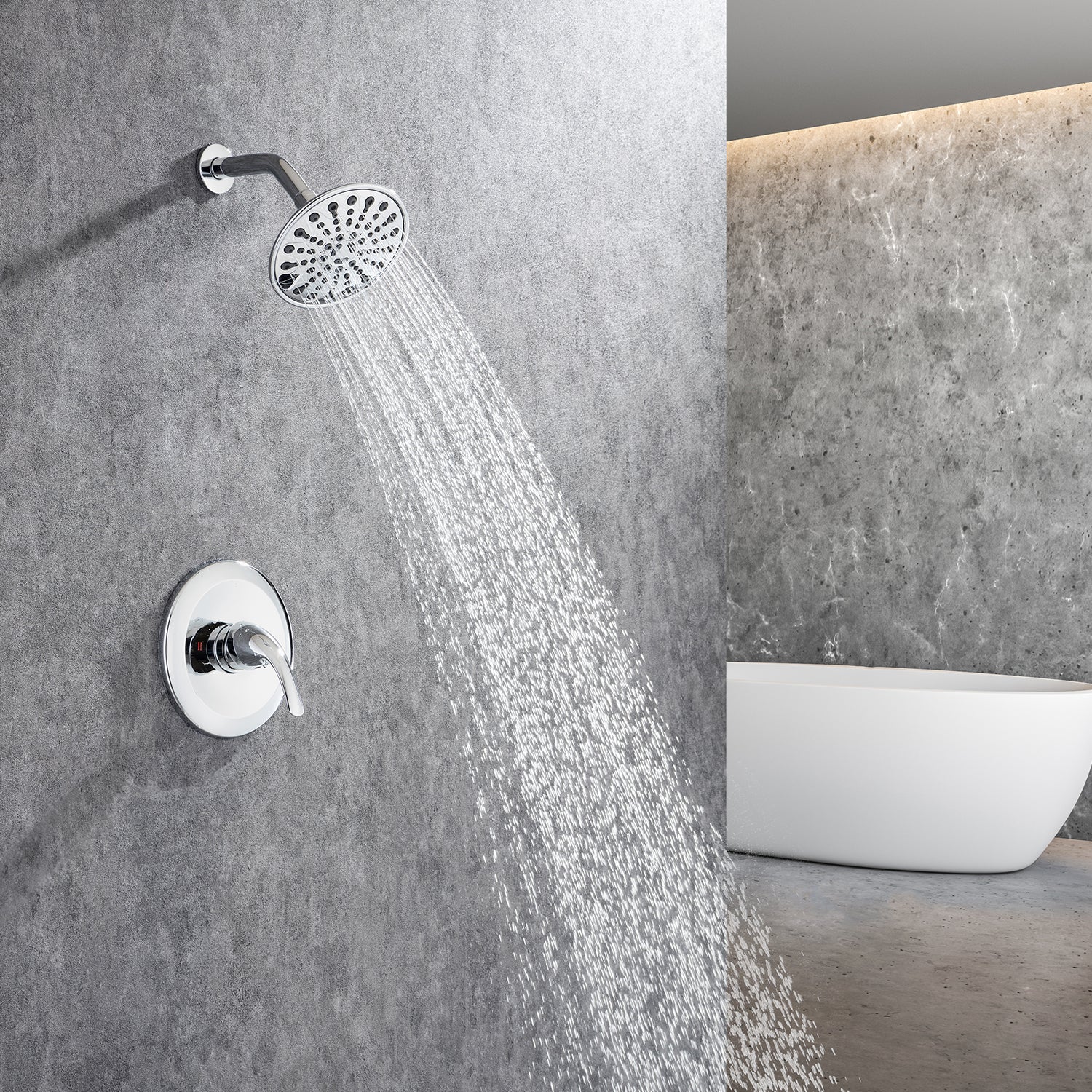 6-Spray Shower Faucet With Rough-In Valve RX92201-6