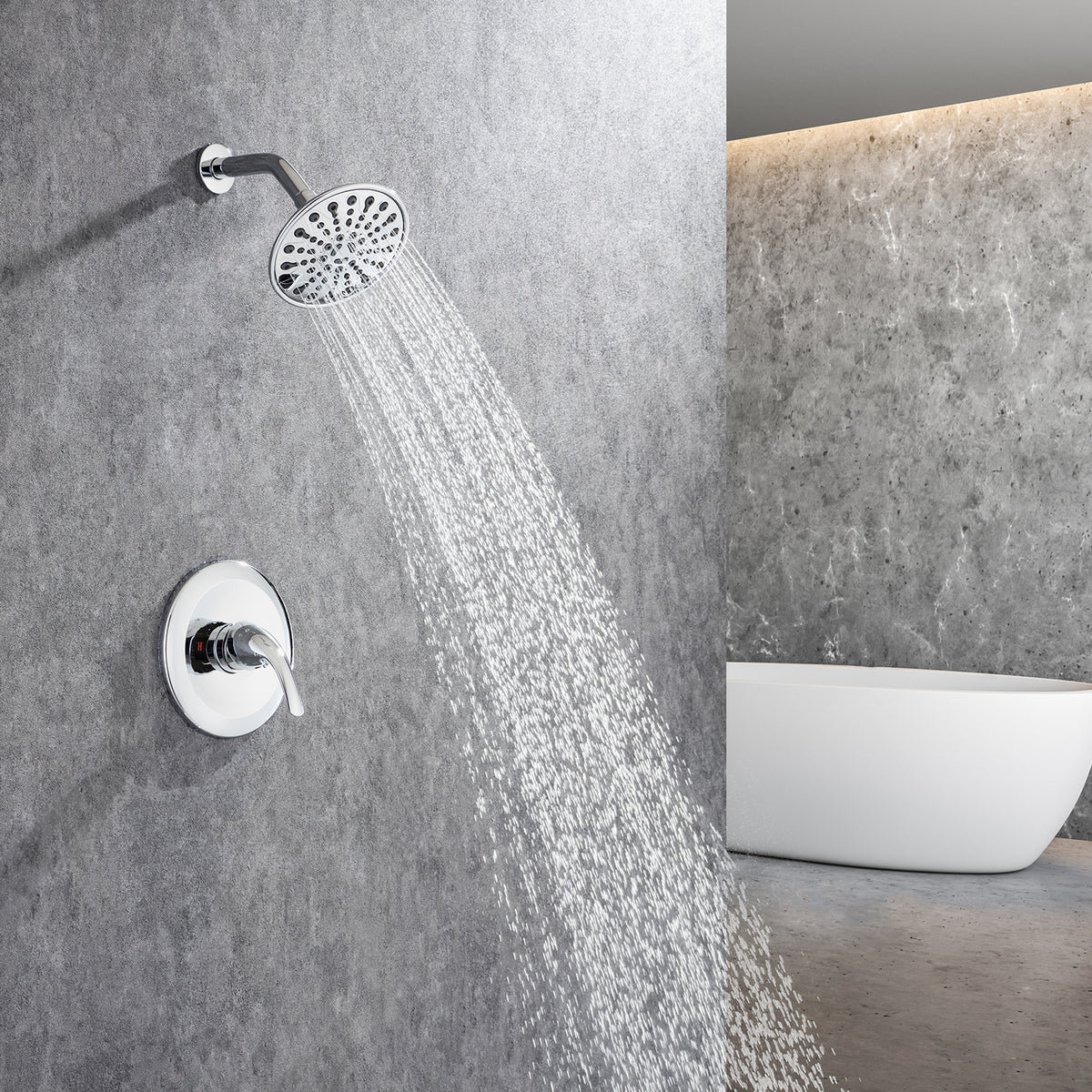 RAINLEX 6-Spray Wall-Mount Shower System with Rough-In Valve (S92201)
