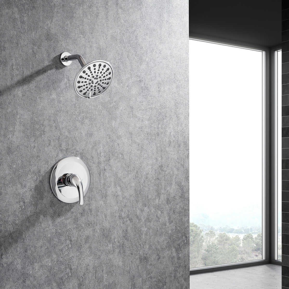 RAINLEX 6-Spray Wall-Mount Shower System with Rough-In Valve (S92201)