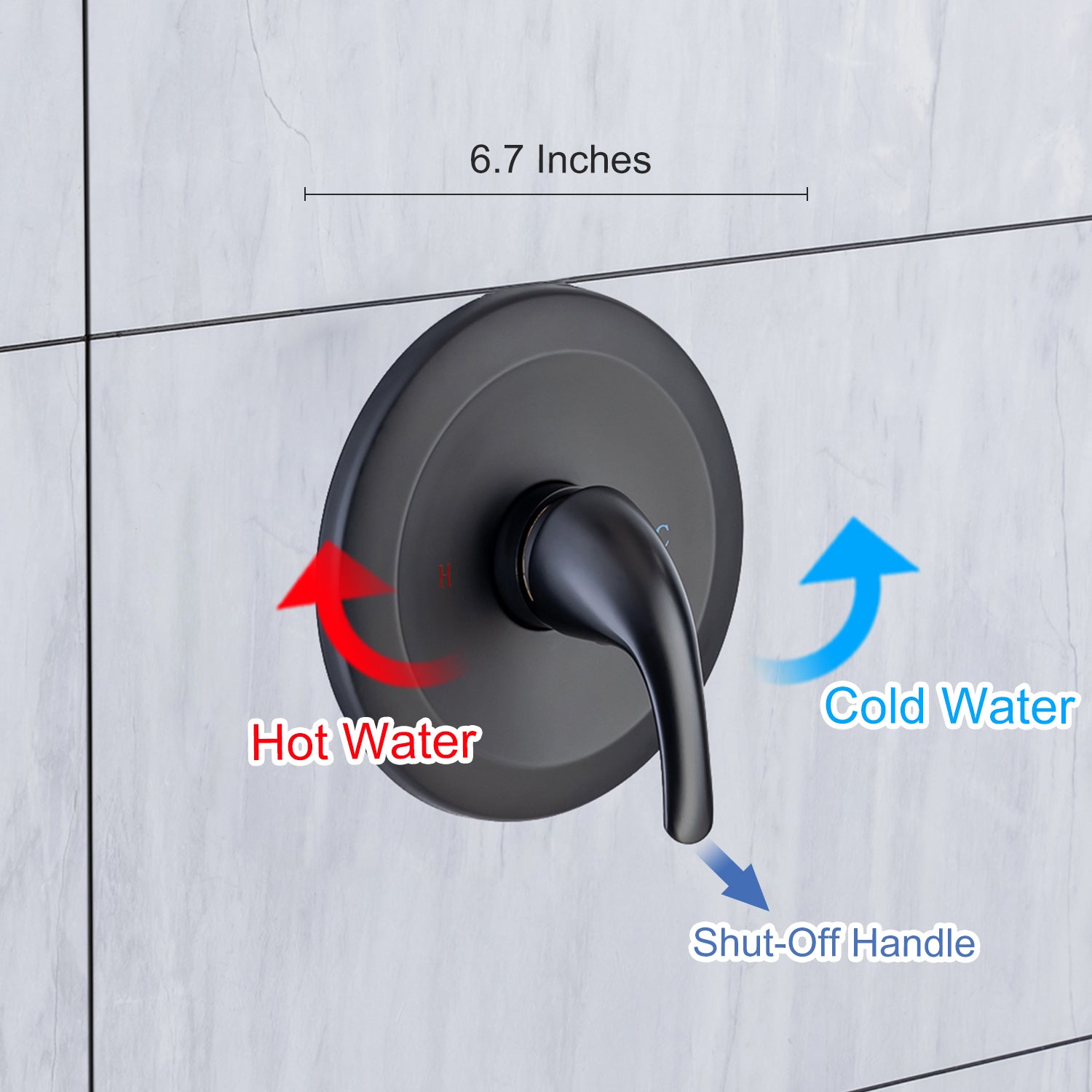 Spray Shower Faucet Shut-Off  Handle