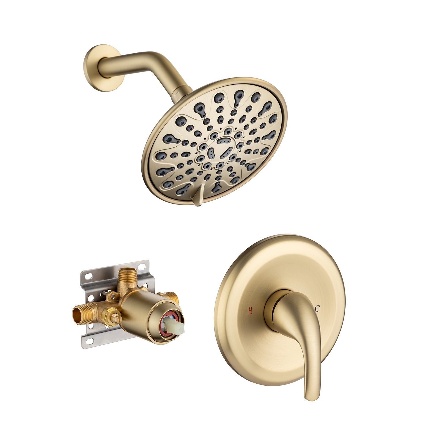 Spray Shower Faucet Brushed Gold