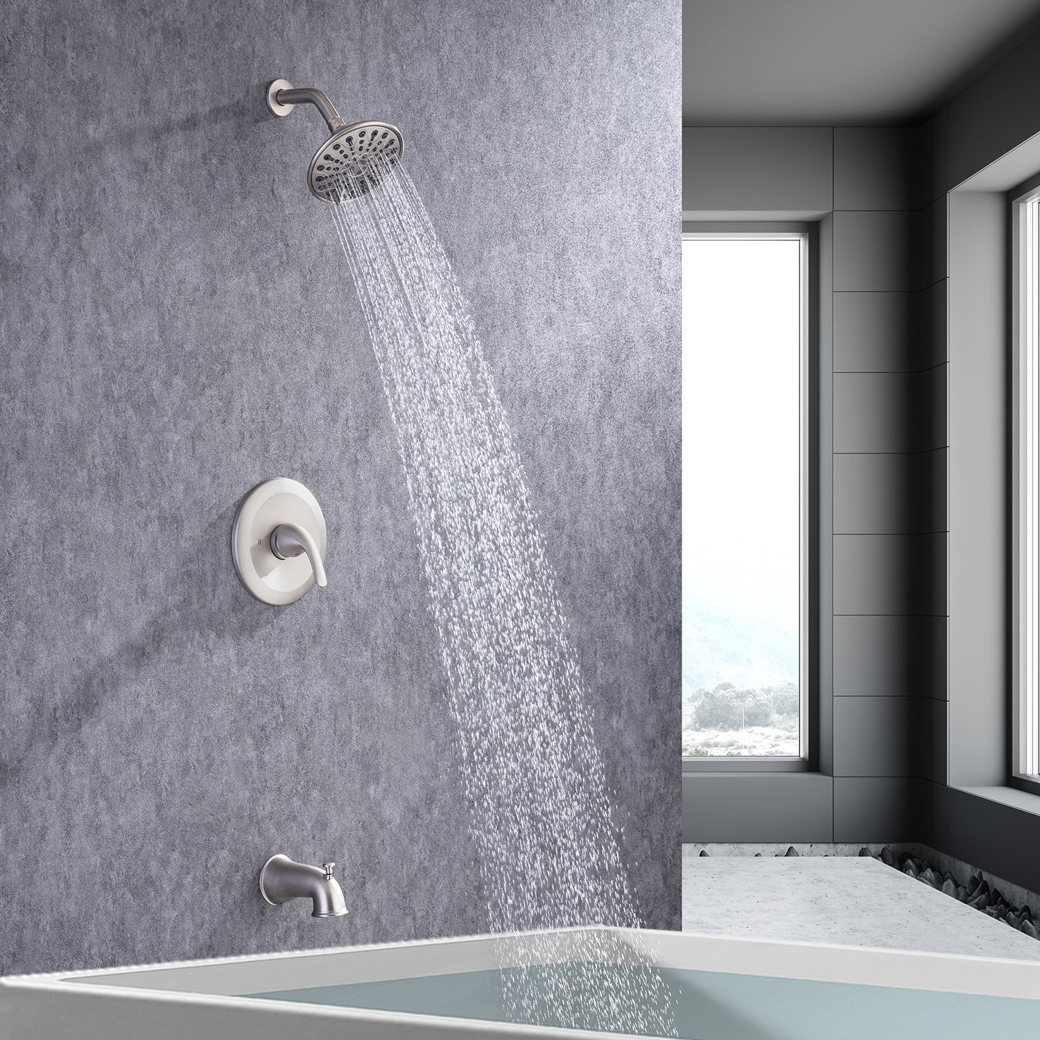 Robinet de douche à 6 jets avec valve brute RX92202-6