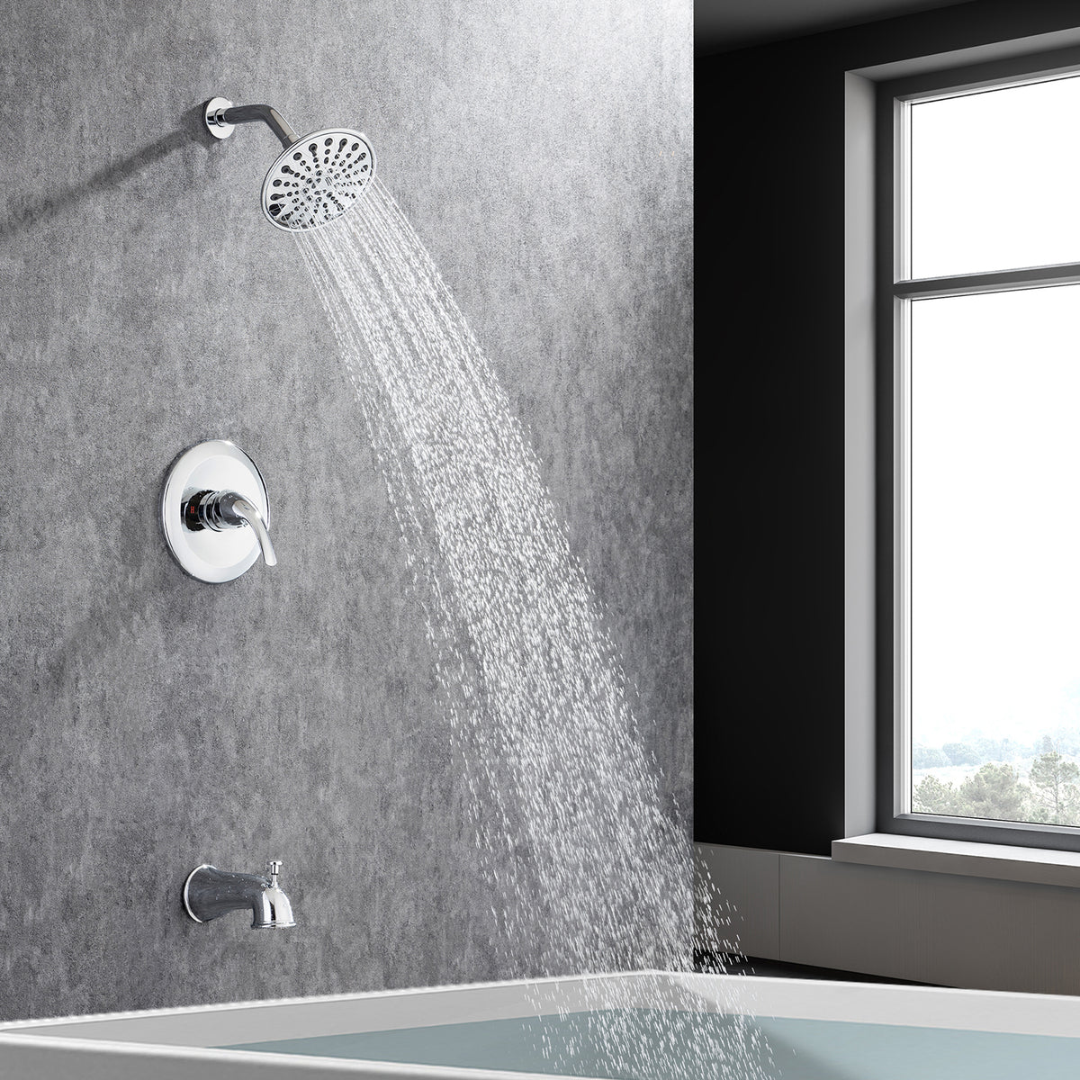 Robinet de douche à 6 jets avec valve brute RX92202-6
