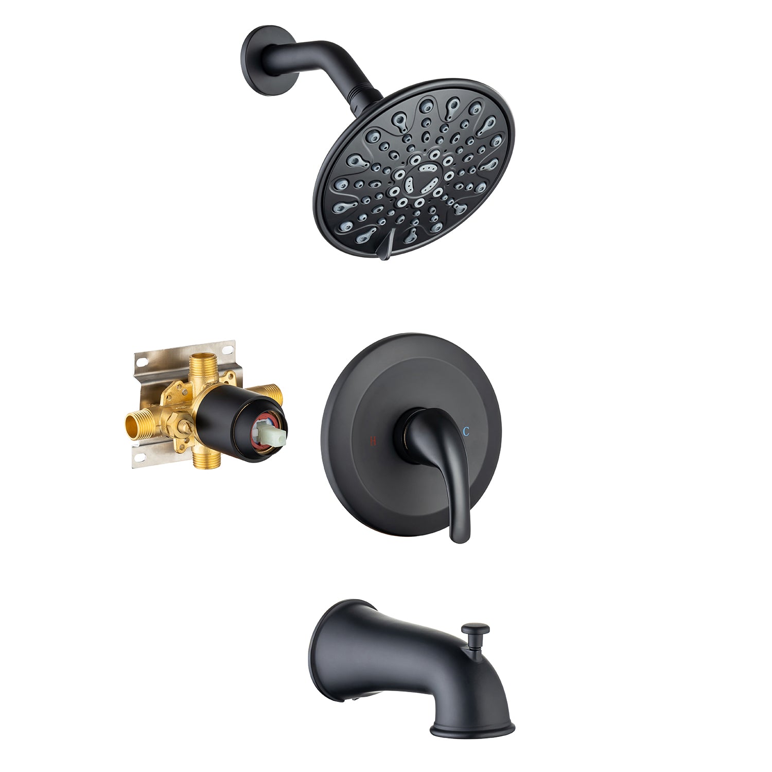 6-Spray Shower Faucet With Rough-In Valve RX92202-6