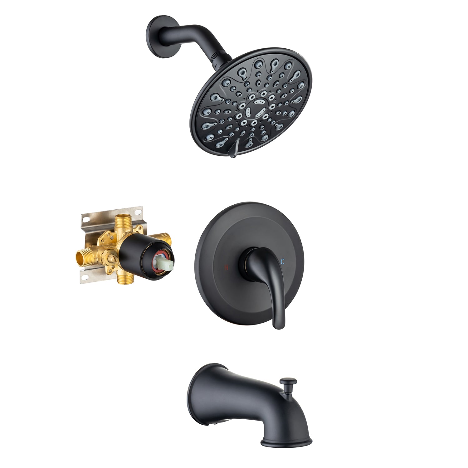 Matte Back Spray Shower
