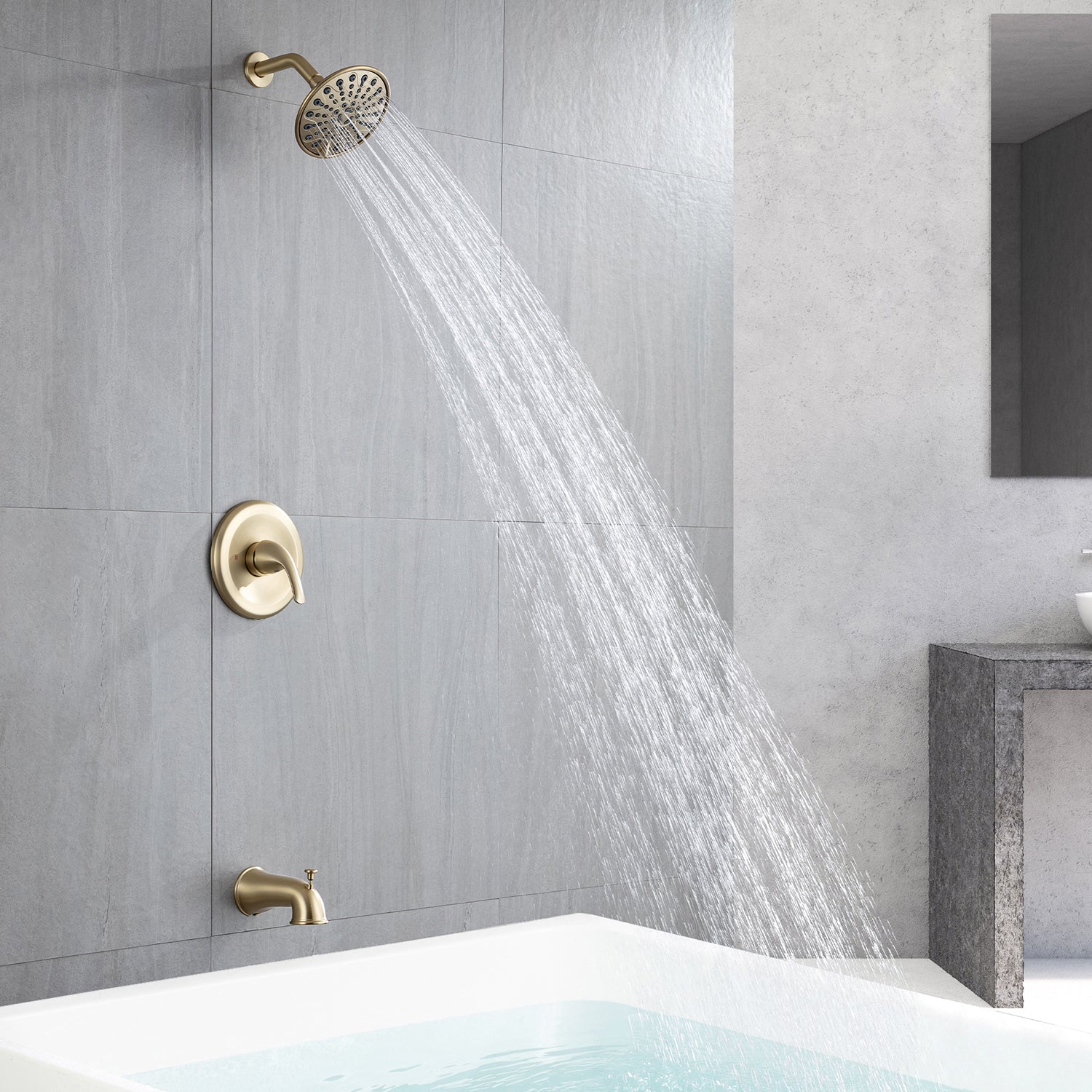 Robinet de douche à 6 jets avec valve brute RX92202-6