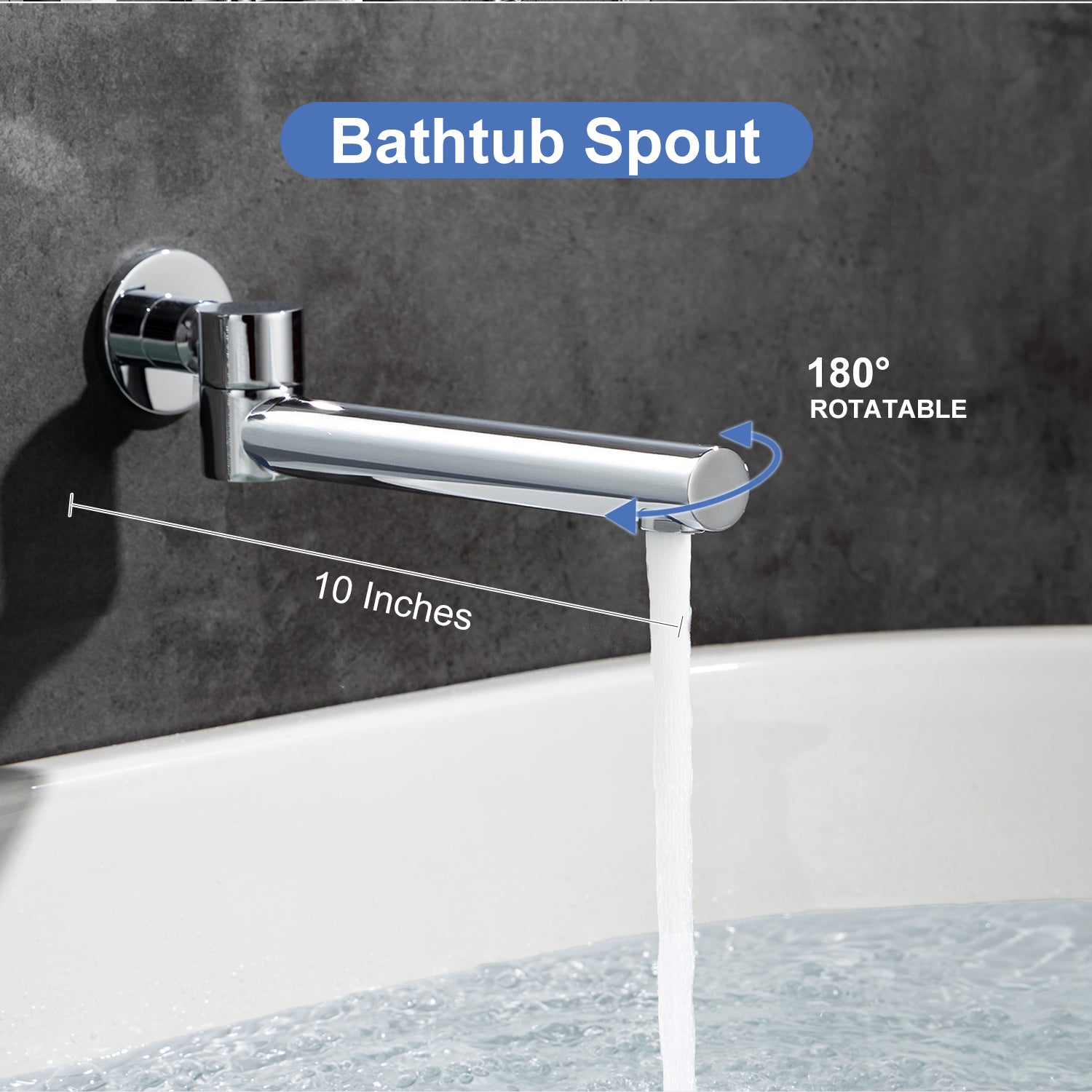 Robinet de baignoire romaine à poignée unique avec douche à main RX96207