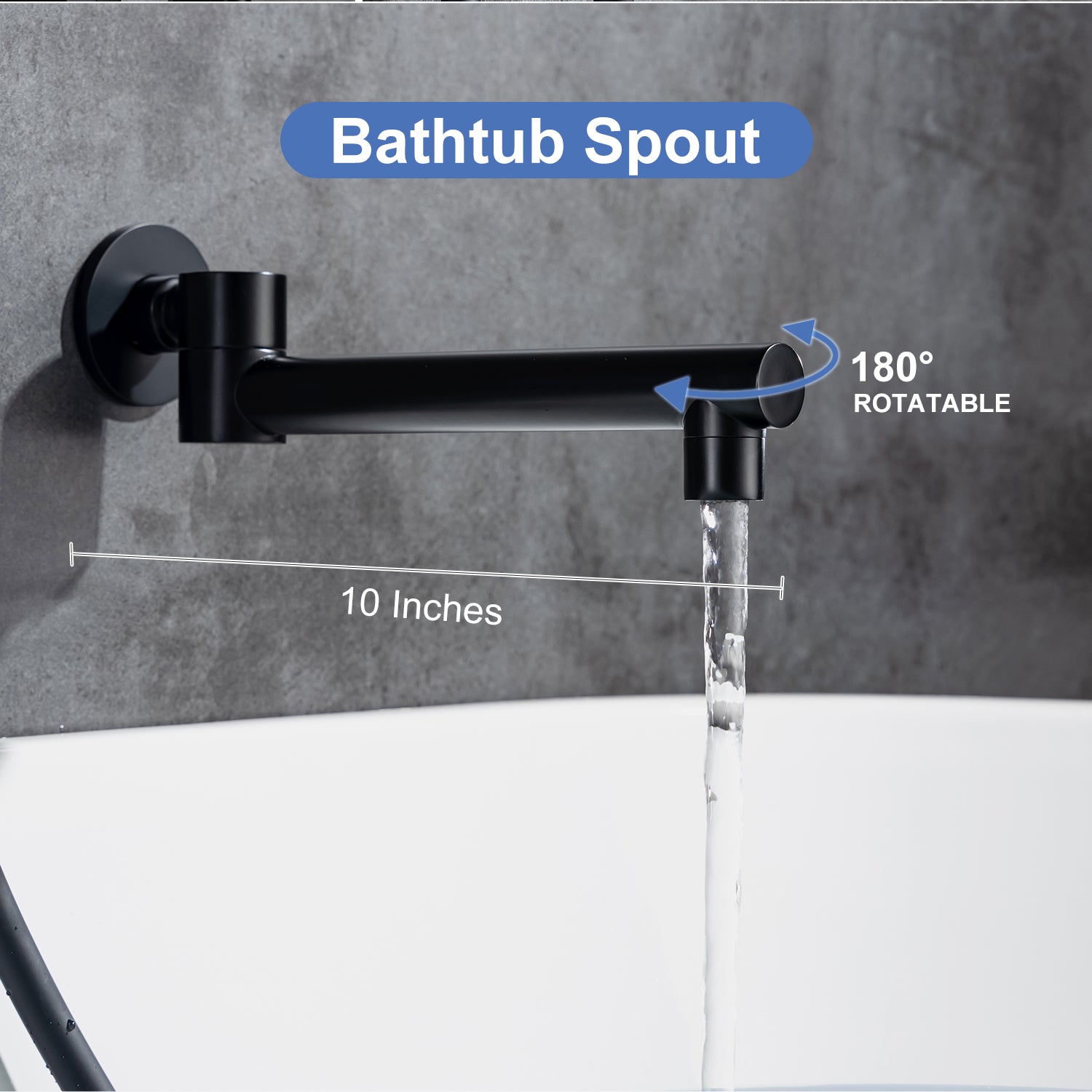 Robinet de baignoire romaine à poignée unique avec douche à main RX96207