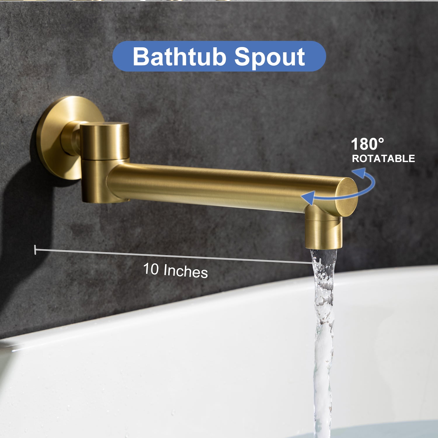 Robinet de baignoire romaine à poignée unique avec douche à main RX96207