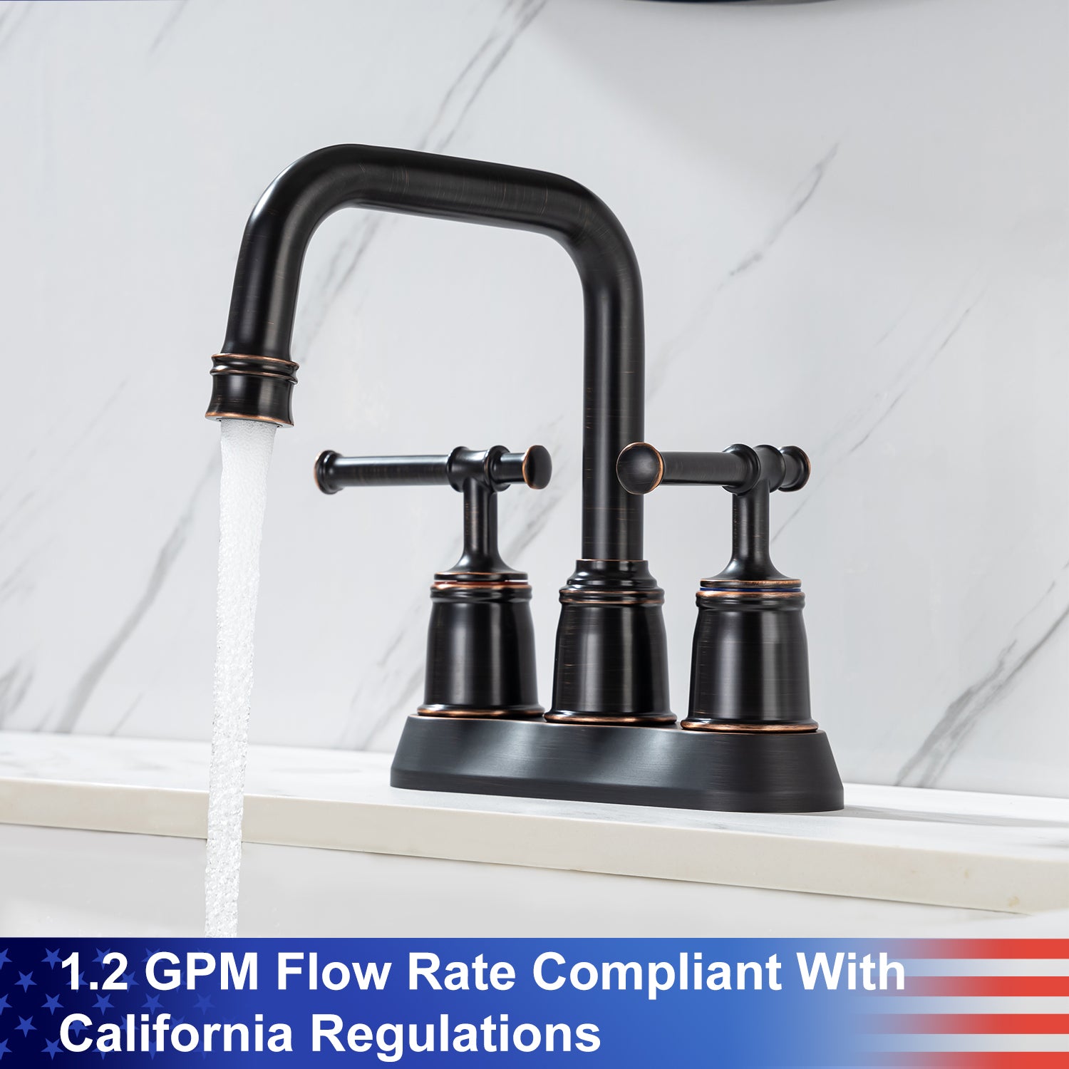 2-Handle Centerset Bathroom Faucet with Drain Assembly (S3008)