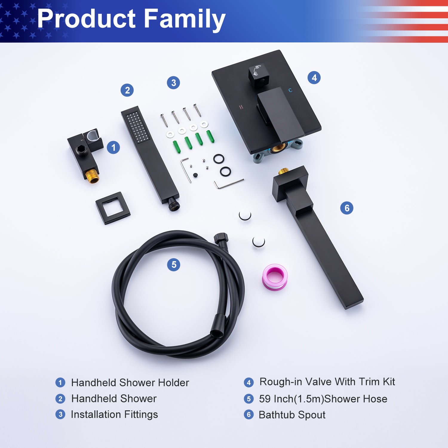 Tub and Shower Faucet with Rough-in Valve RX93107