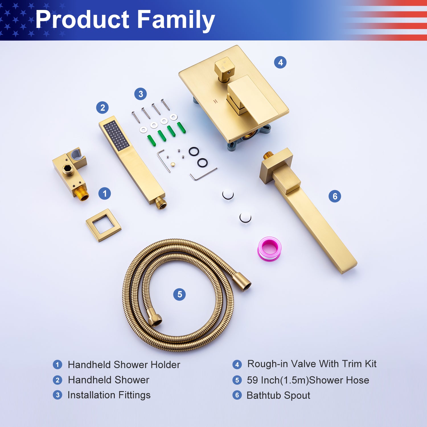 Tub and Shower Faucet with Rough-in Valve RX93107