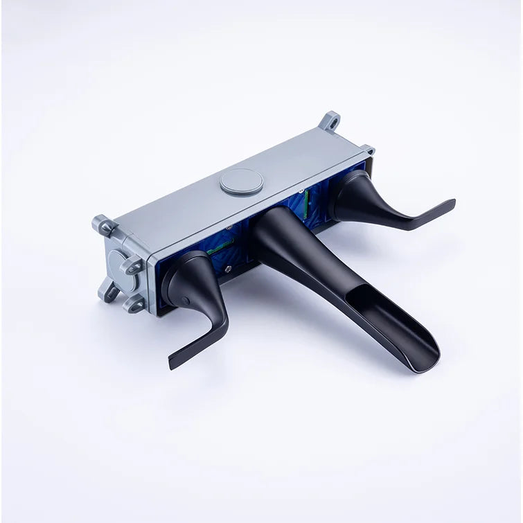 2-Handle Wall-Mount Waterfall Bathroom Faucet with Drain Assembly